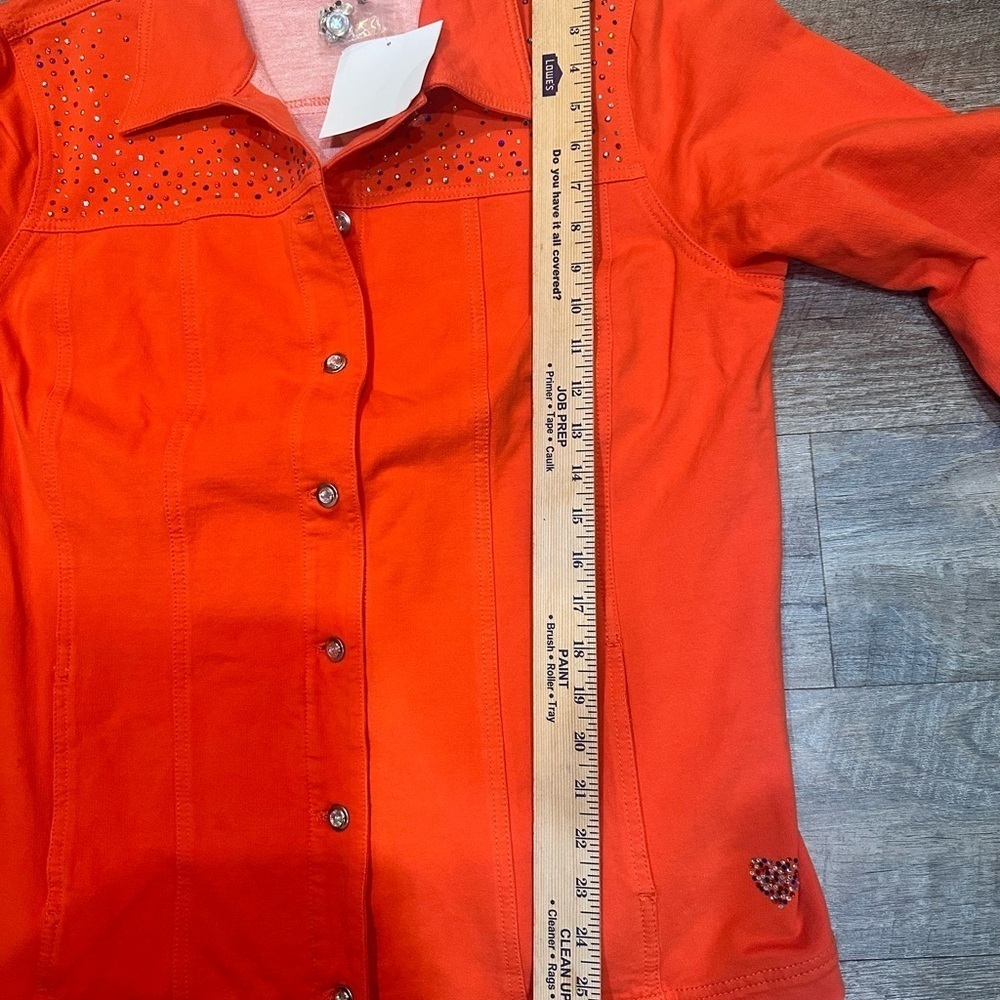 Quaker Factory Dream Jeanne’s 2 piece jacket and capri set size M/L - Picture 11 of 16